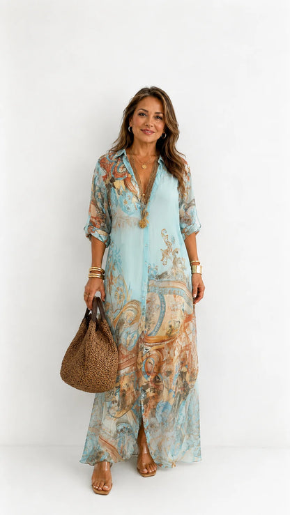 Lorna | Robe Chemise Méditerranéenne
