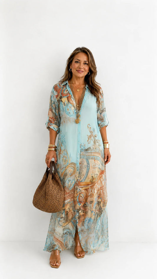 Lorna | Robe Chemise Méditerranéenne