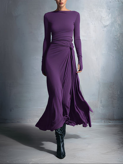 Vittoria · Robe longue avec nœud latéral