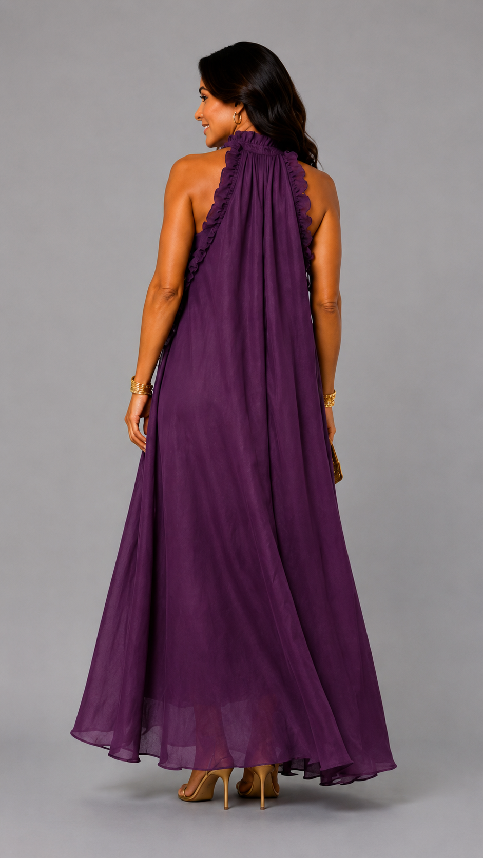 Fernanda | Robe Longue Sans Manches en Lin à Volants Élégants