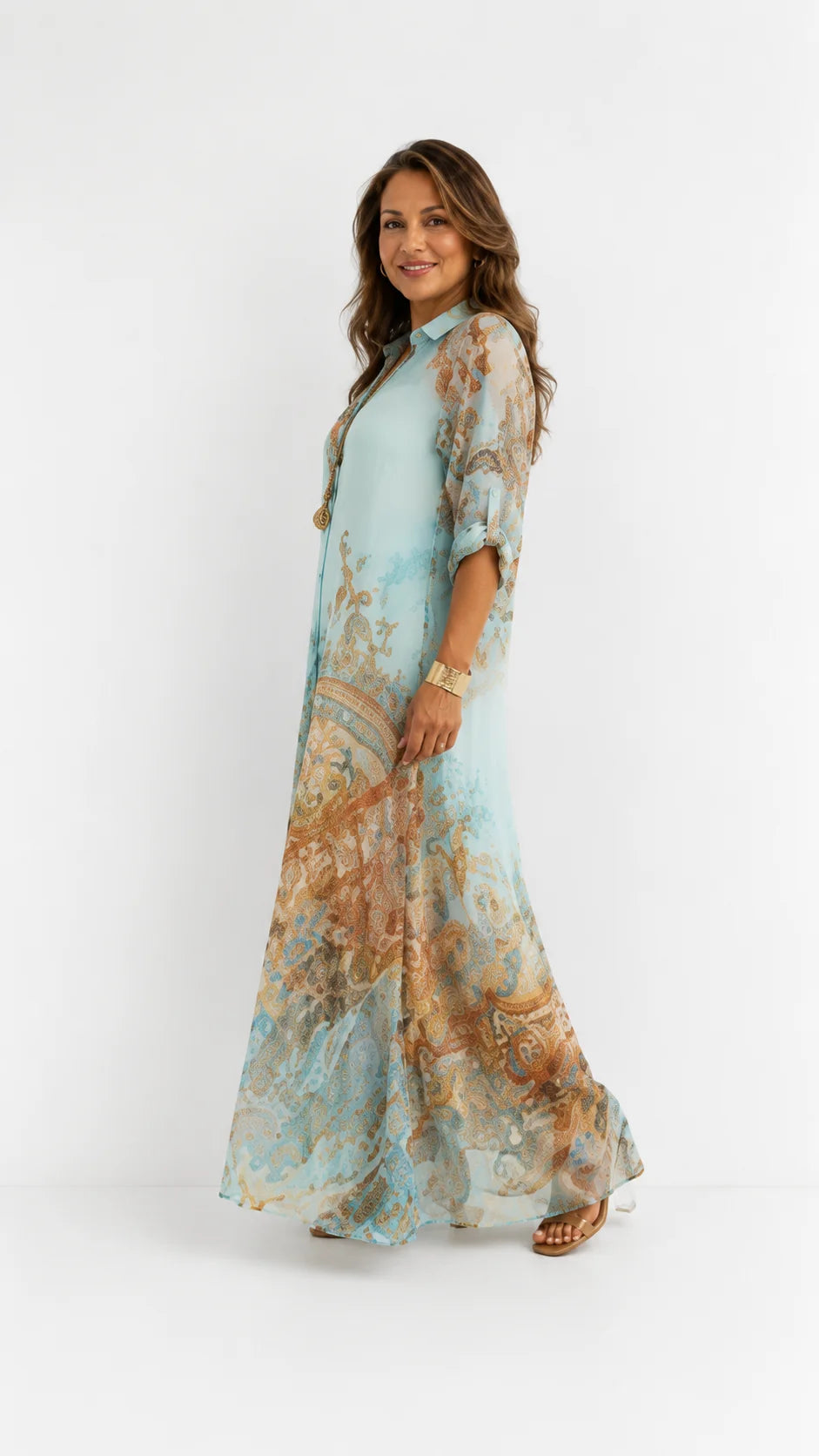 Lorna | Robe Chemise Méditerranéenne