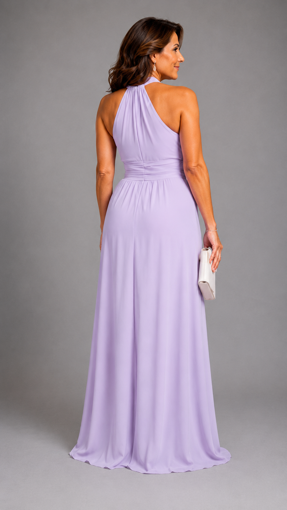 Vaelora | Robe Midi Élégante à Décolleté Halter Croisé