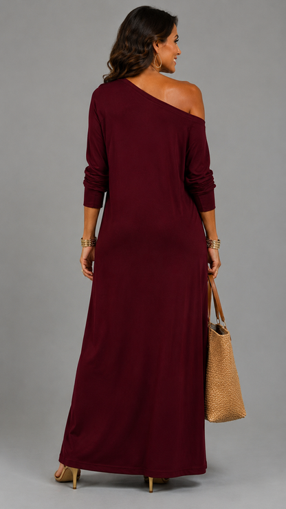 Asterelle | Robe Midi Élégante à Fente Latérale
