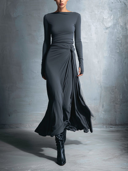 Vittoria · Robe longue avec nœud latéral