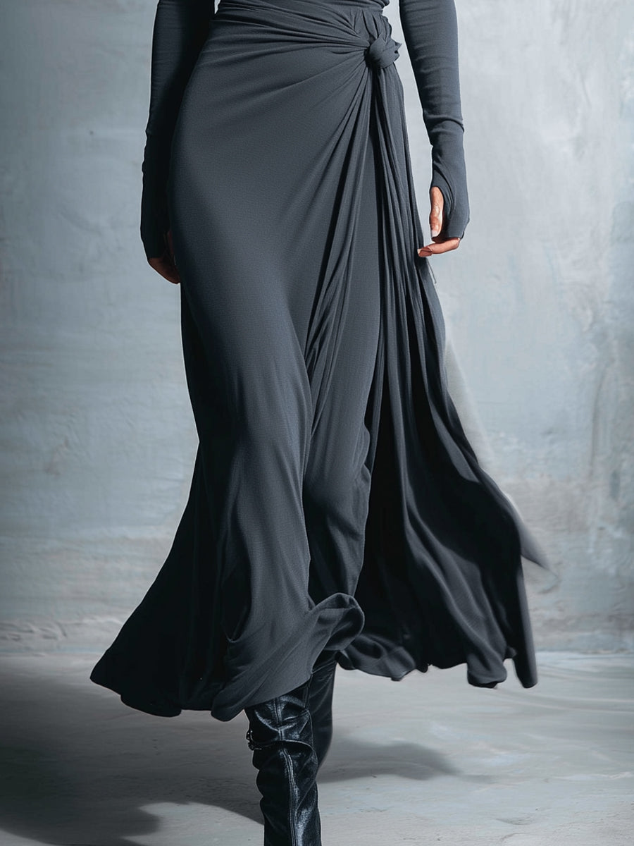 Vittoria · Robe longue avec nœud latéral