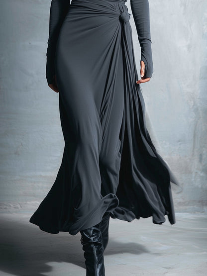 Vittoria · Robe longue avec nœud latéral