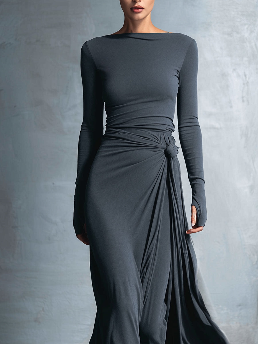 Vittoria · Robe longue avec nœud latéral