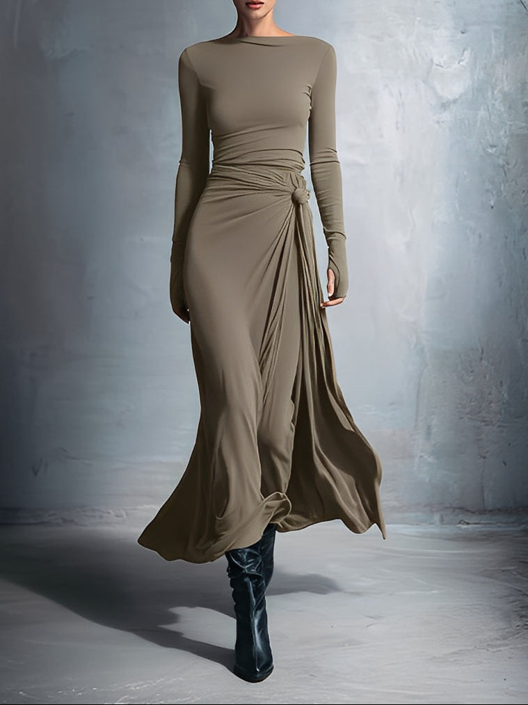 Vittoria · Robe longue avec nœud latéral